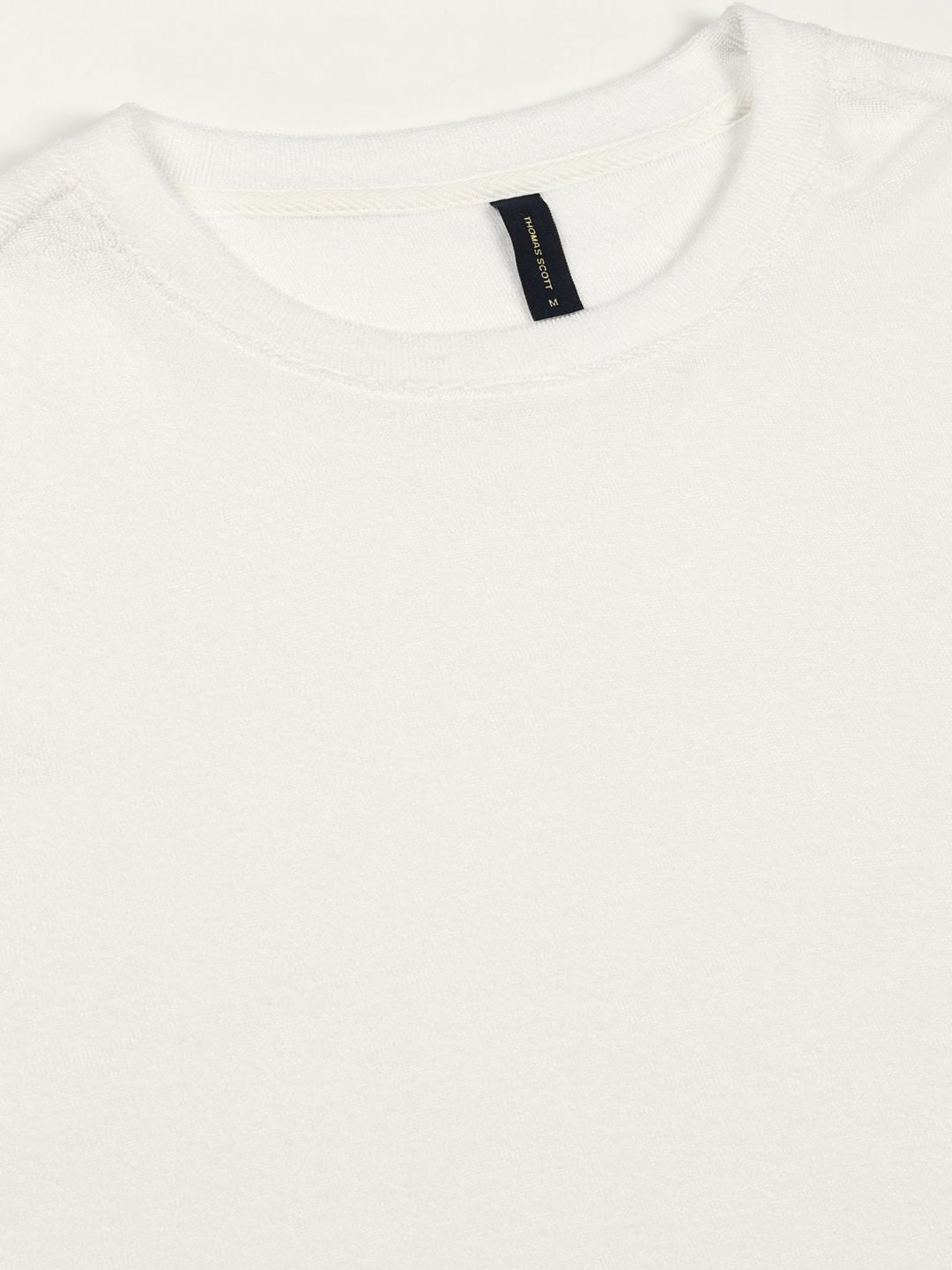 Thomas Scott Men's Solid Round Neck Oversized Casual T-shirt