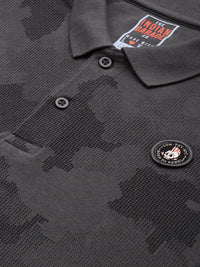The Indian Garage Co Men Abstract Printed Polo Collar T-shirt