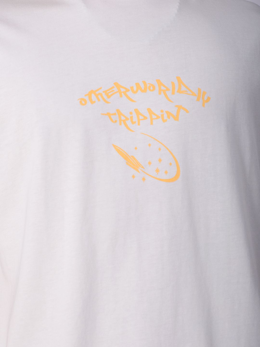 The Indian Garage Co Men Back Printed Boxy Oversized Round Neck Pure Cotton T-shirt
