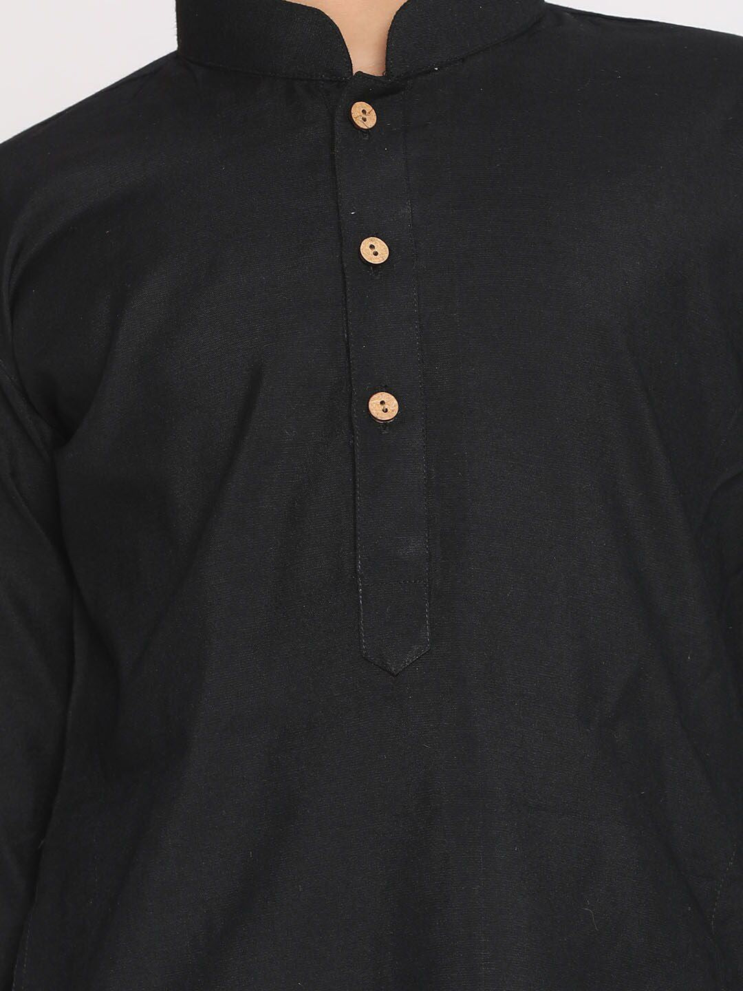 VASTRAMAY Boys Black Kurta with Pyjamas