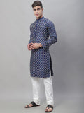 SOJANYA Geometric Embroidered Thread Work Kurta With Churidar