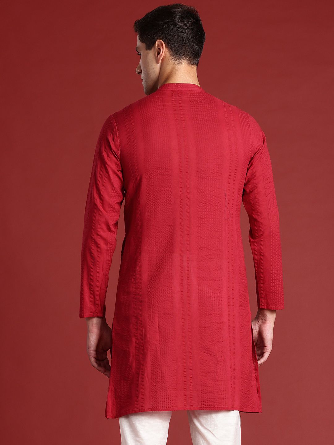 Anouk Self-Designed Pure Cotton Kurta