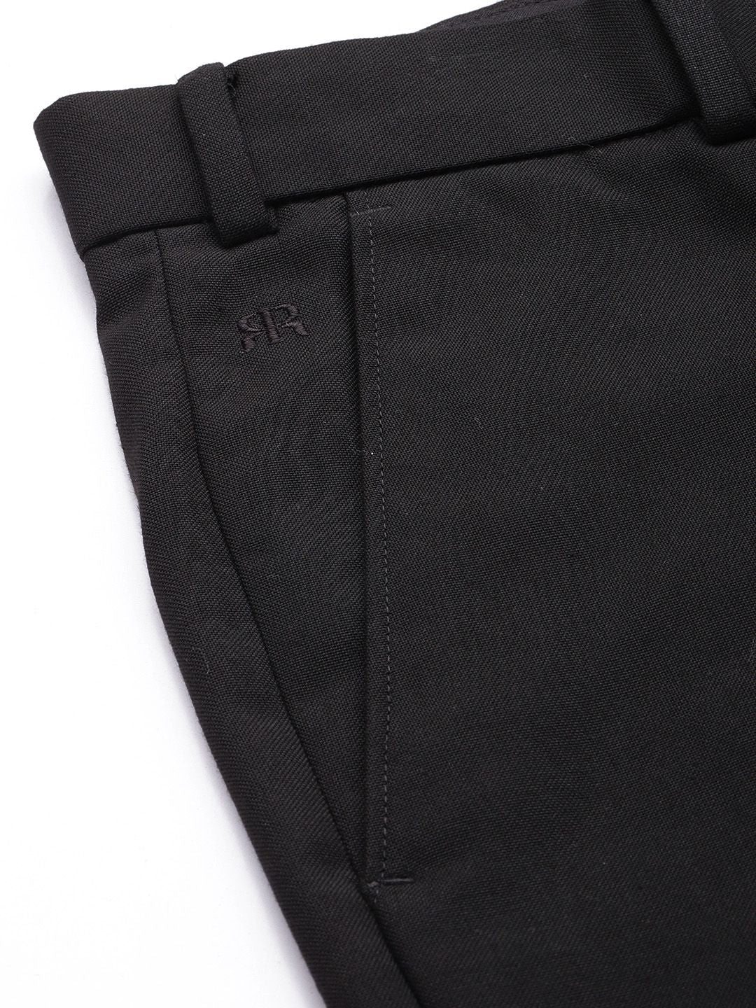 Raymond Men Solid Mid-Rise Slim Fit Formal Trousers