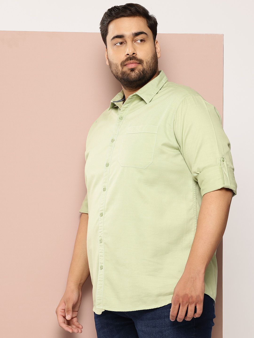 Thomas Scott Men Plus Size Premium Pure Cotton Casual Shirt