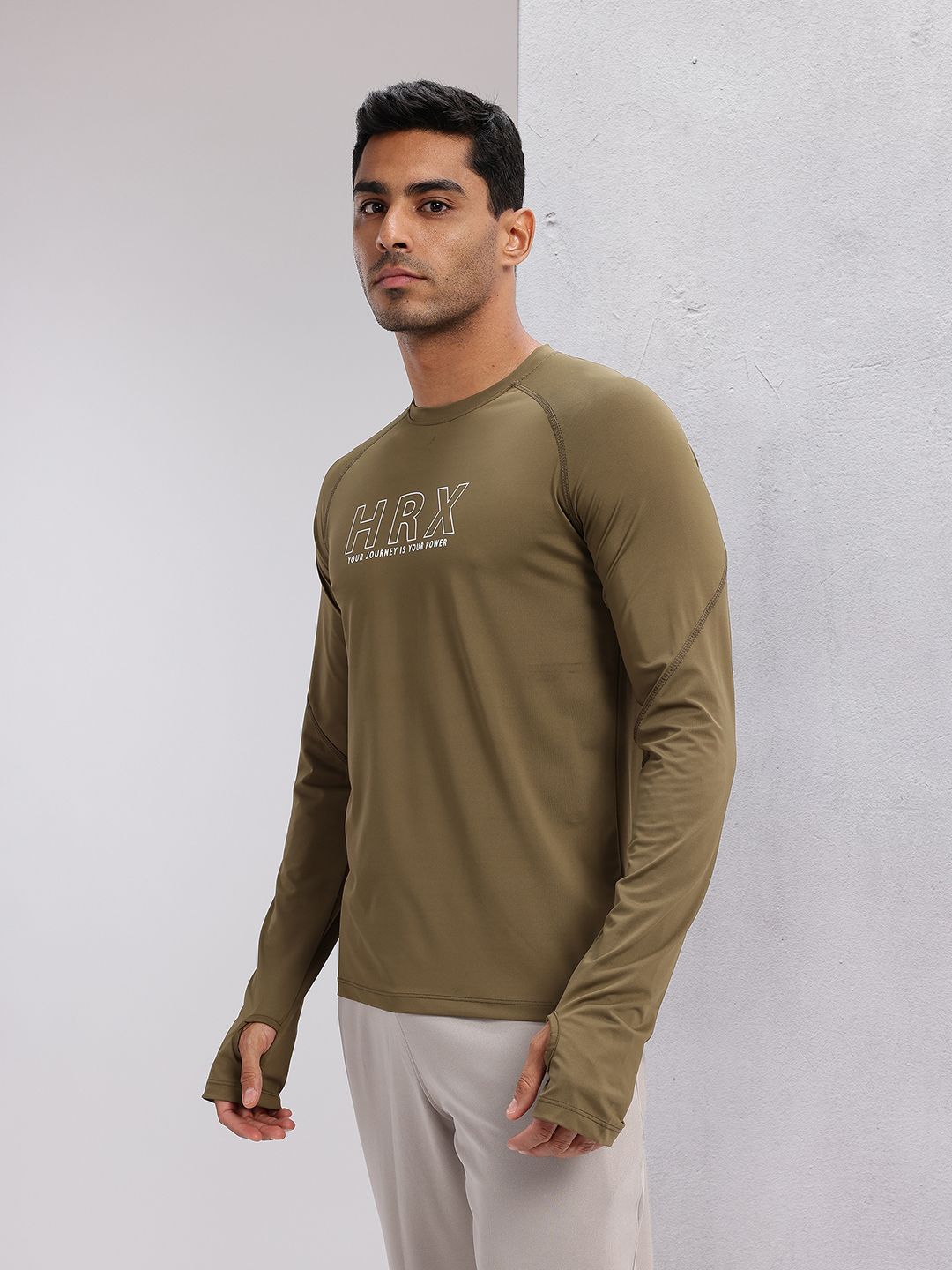 HRX by Hrithik Roshan Men Brand Logo Printed Rapid-Dry Training T-shirt