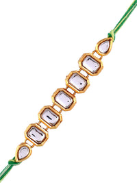 Voylla Motif Faux Kundan Thread Rakhi