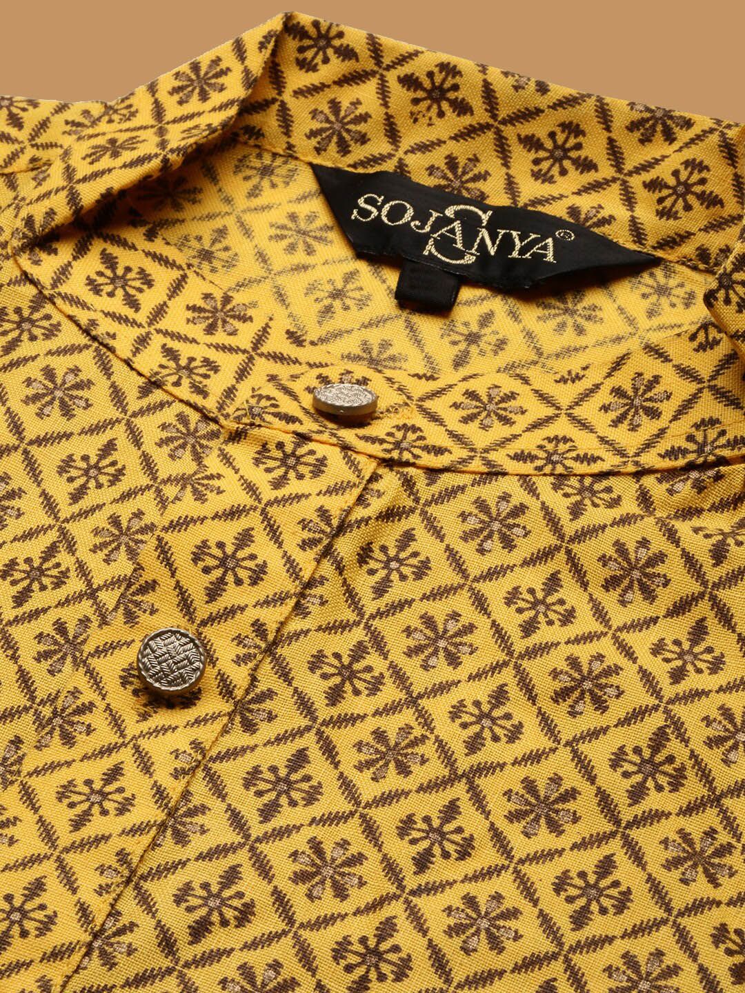 SOJANYA Kurta Linen Kapas Rekaan Tenunan Etnik