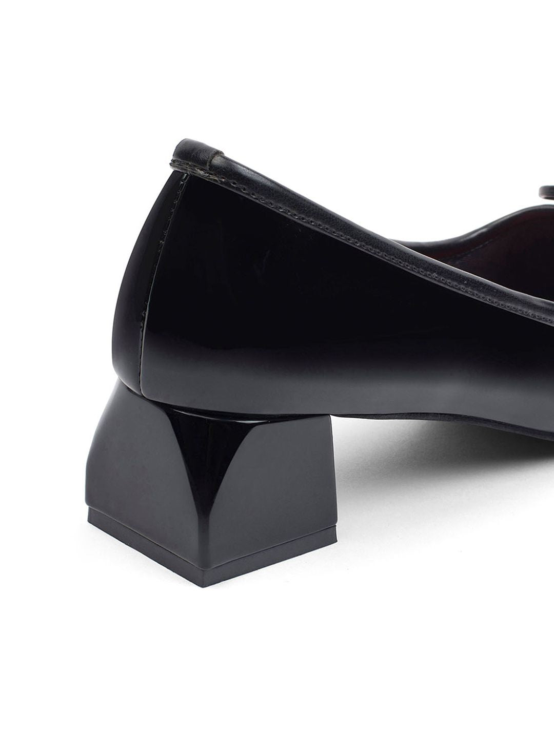 Lino Perros Hepburn Noir Women Block Heel Pumps with Bows