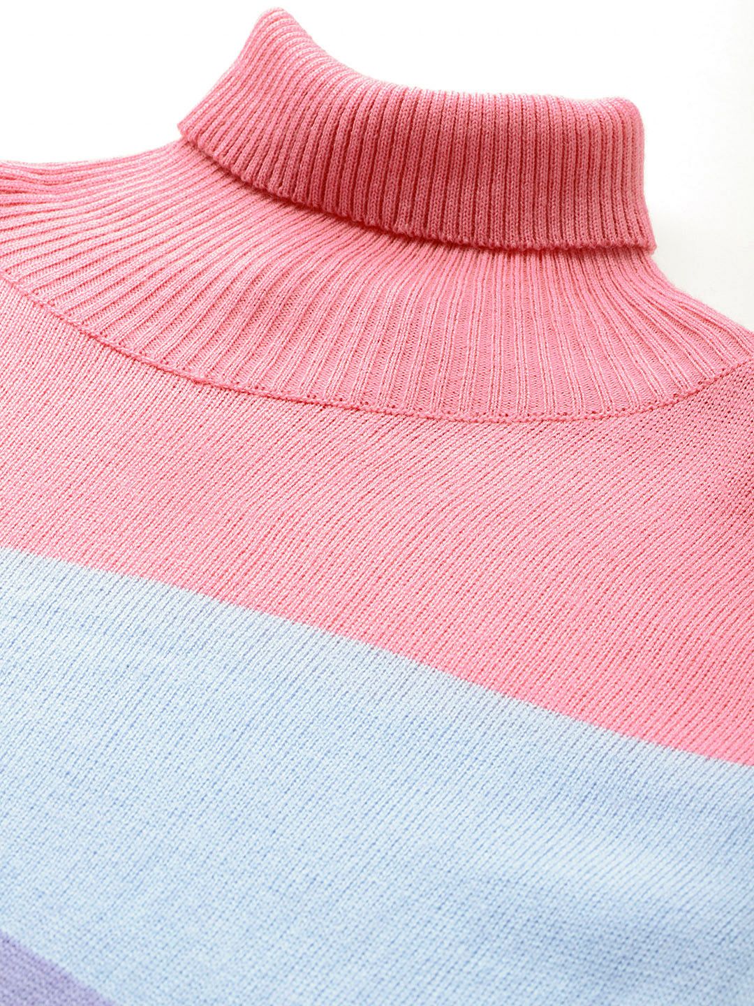 DressBerry Striped Turtleneck Sweaters