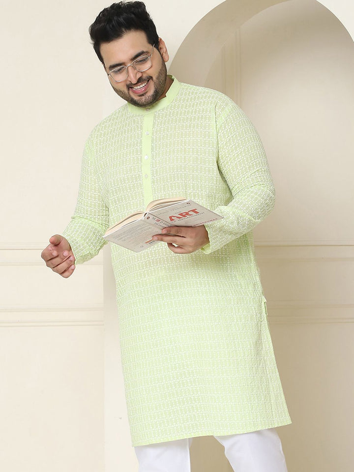 SOJANYA PLUS Embroidered Cotton Kurta