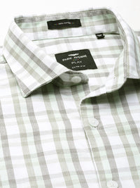 Park Avenue Men Pure Cotton Slim Fit Opaque Checked Casual Shirt