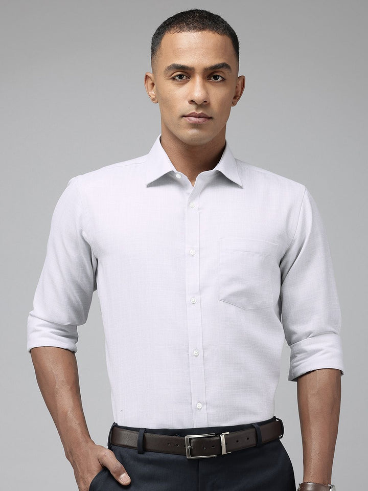 Park Avenue Slim Fit Self Design Opaque Formal Shirt