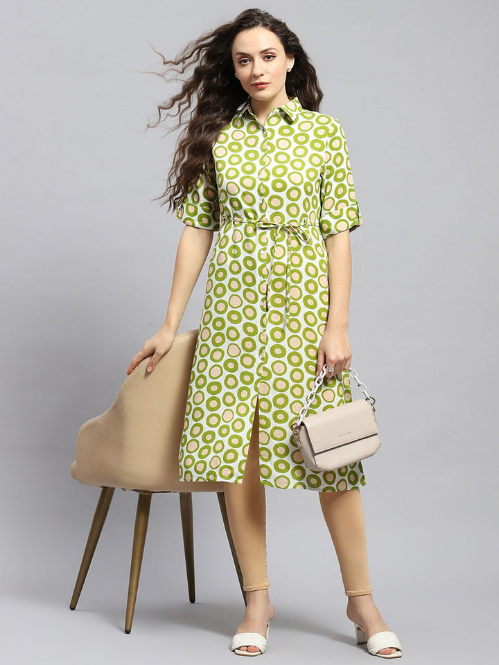 Monte Carlo Print Shirt Style Longline Tunic