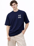 ADRO Graphic Printed Drop-Shoulder Sleeves Cotton T-shirt