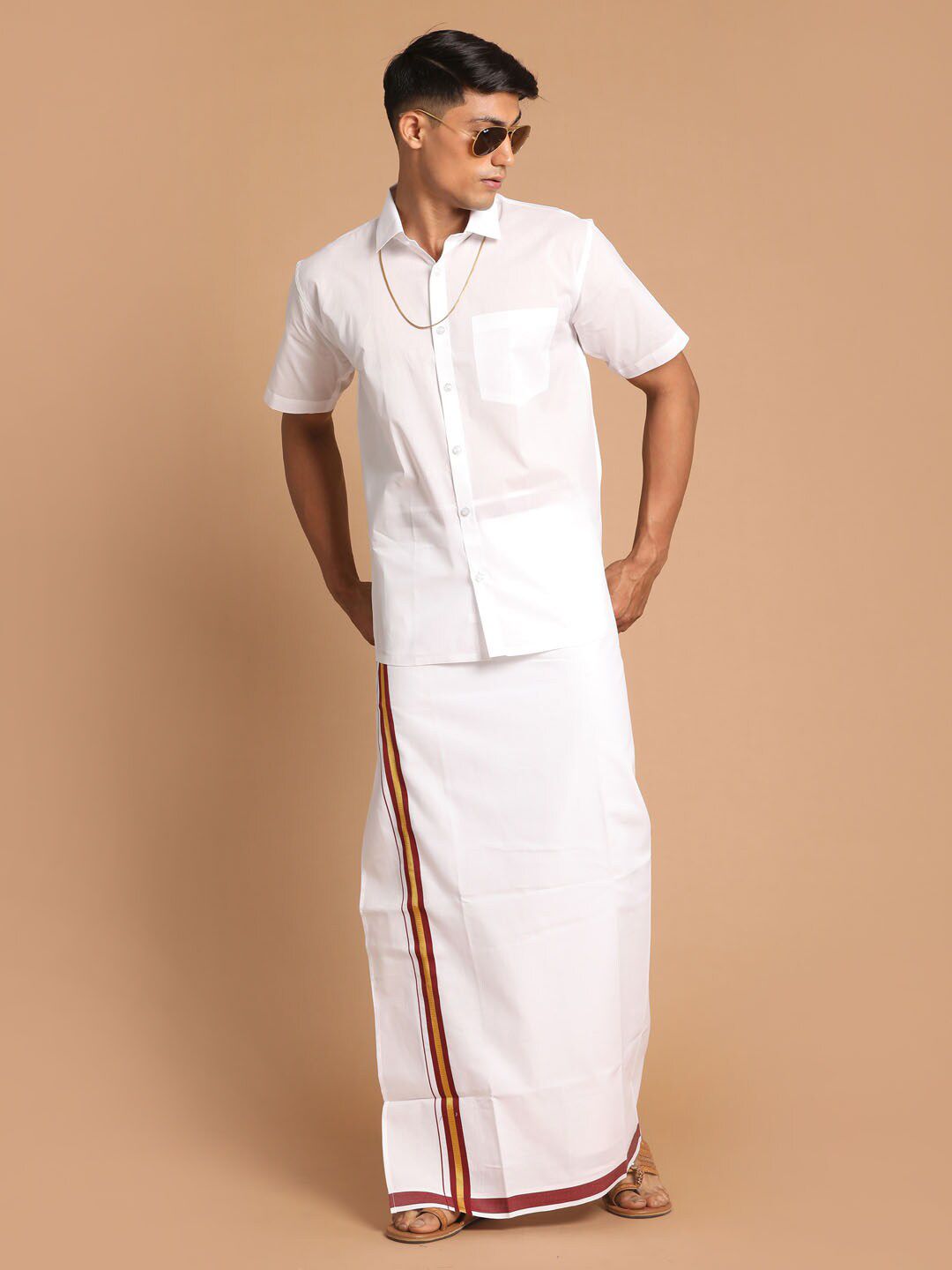 VASTRAMAY Men White Premium Casual Shirt