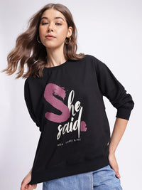 DressBerry Sleek Streetwear Printed Sweatshirt