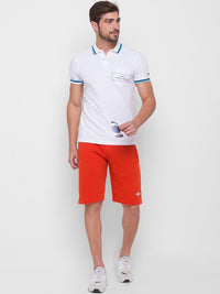 Being Human Men Orange Low-Rise Sports Shorts