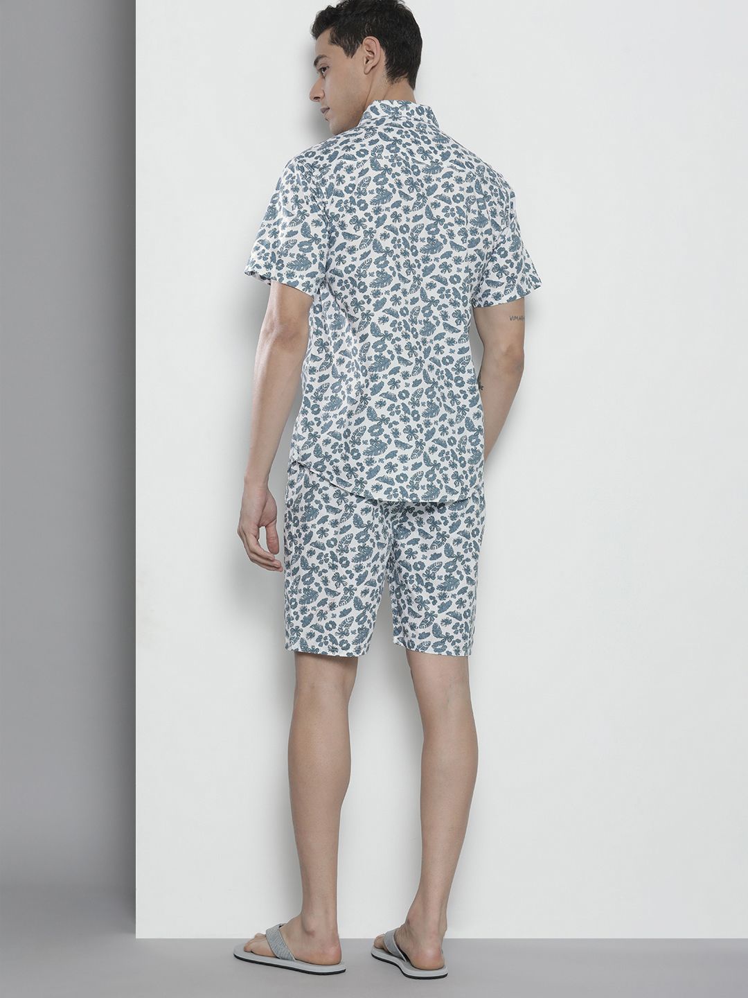 The Indian Garage Co Men White Printed Night suit