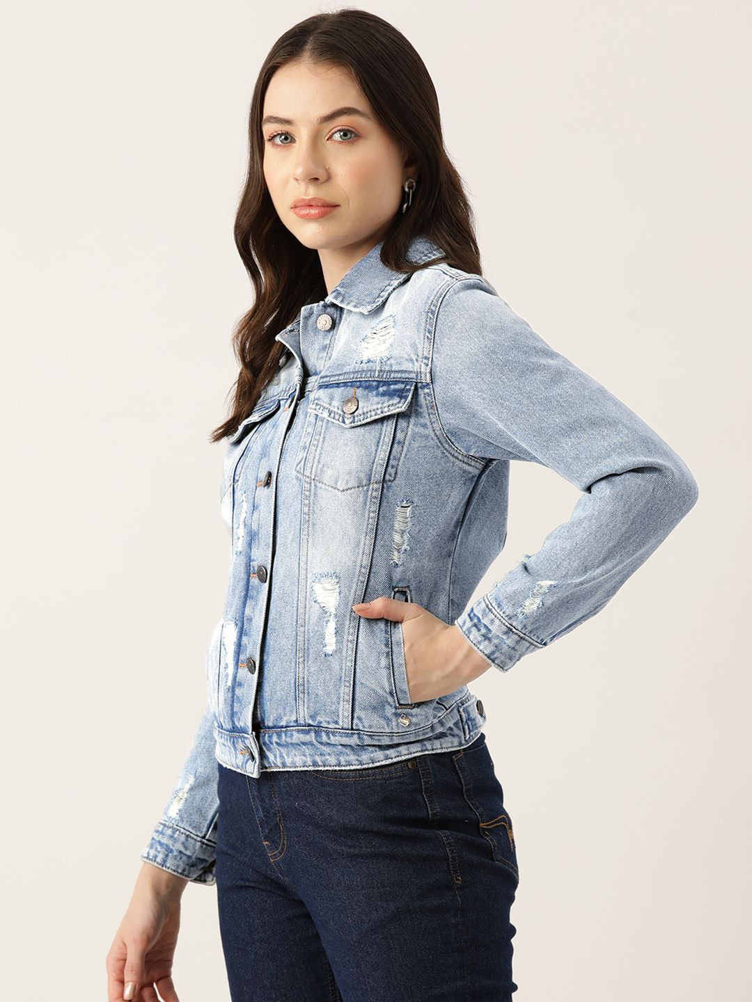 Monte Carlo Distressed Denim Jacket