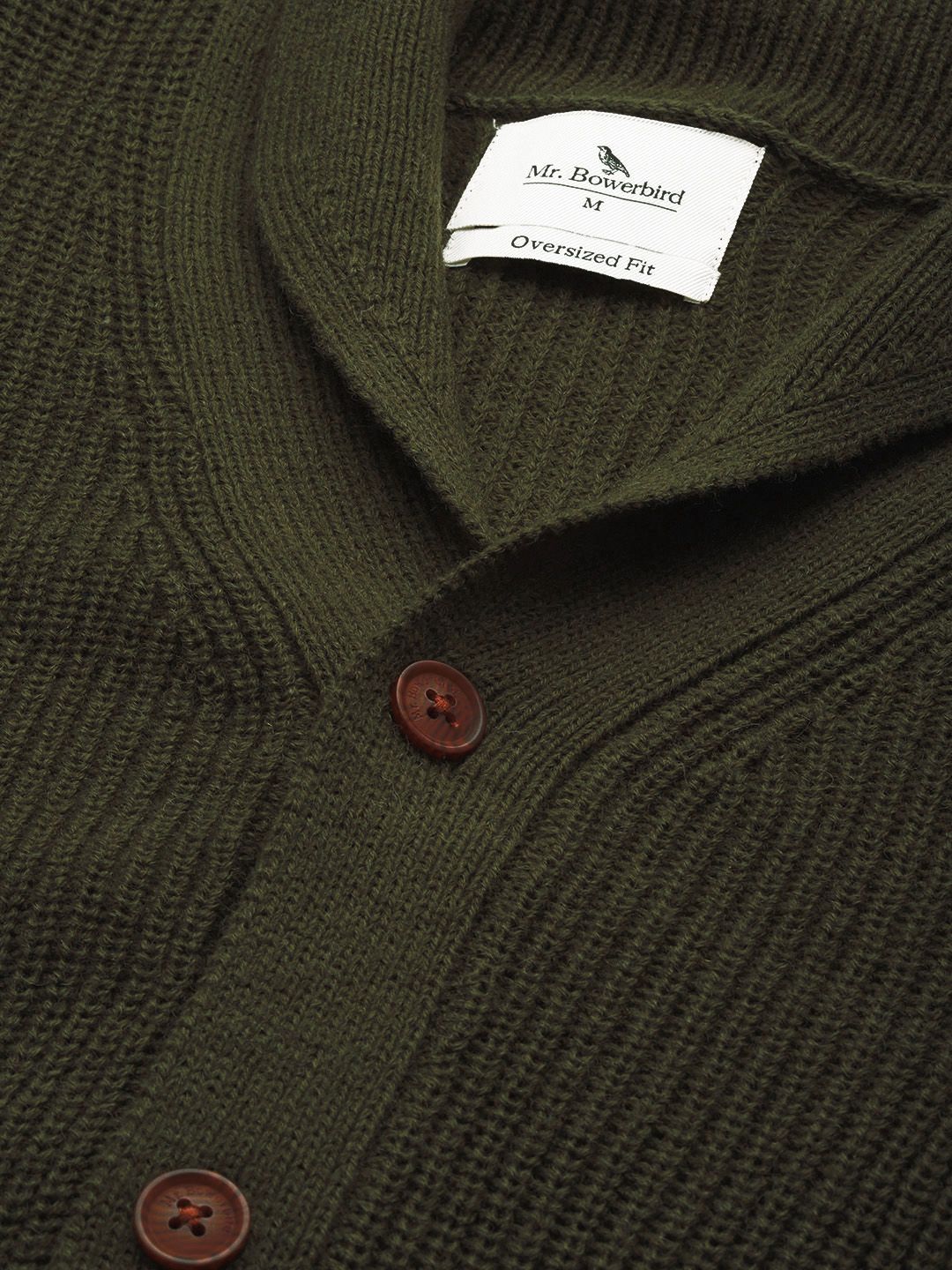 Mr Bowerbird Ribbed Oversized Fit Cardigan