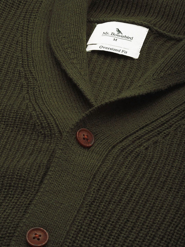 Mr Bowerbird Ribbed Oversized Fit Cardigan