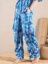 SASSAFRAS Abstract Printed Shirt & Trouser Co-Ord Set
