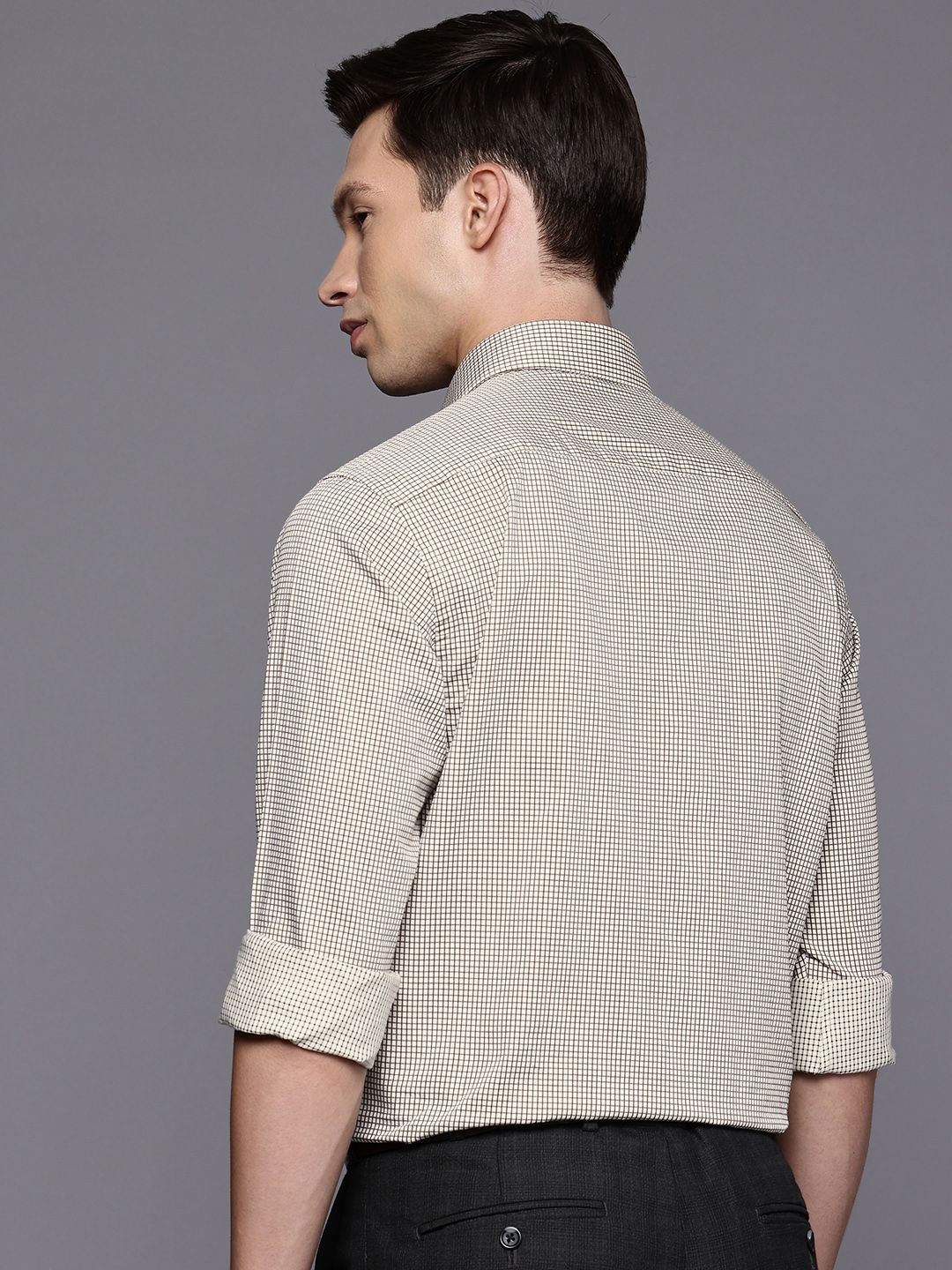 Raymond Slim Fit Checked Pure Cotton Formal Shirt