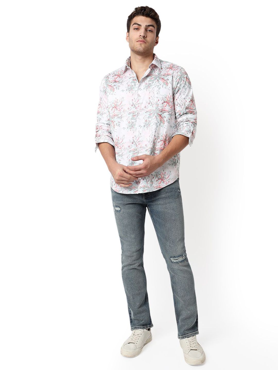 SPYKAR Men Slim Fit Floral Opaque Printed Casual Shirt