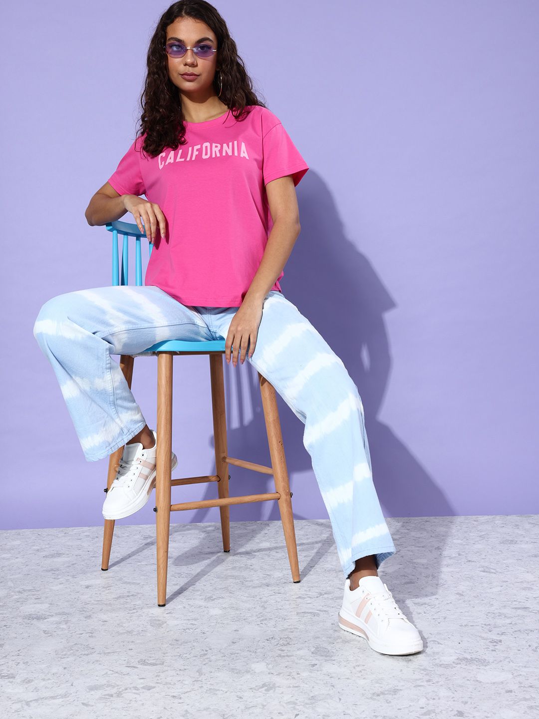 DILLINGER Women Typography Printed Pure Cotton Boxy T-shirt