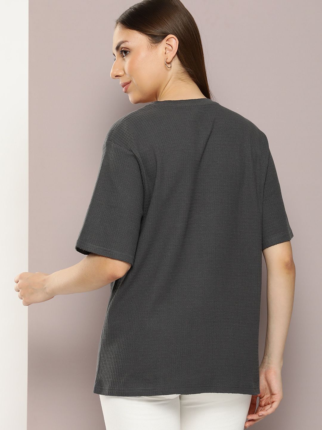 DILLINGER Women Pure Cotton  Oversized T-shirt