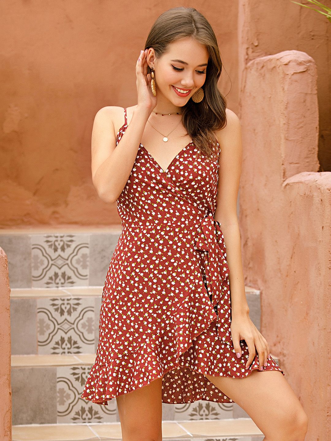 DressBerry Floral Print Mini Dress