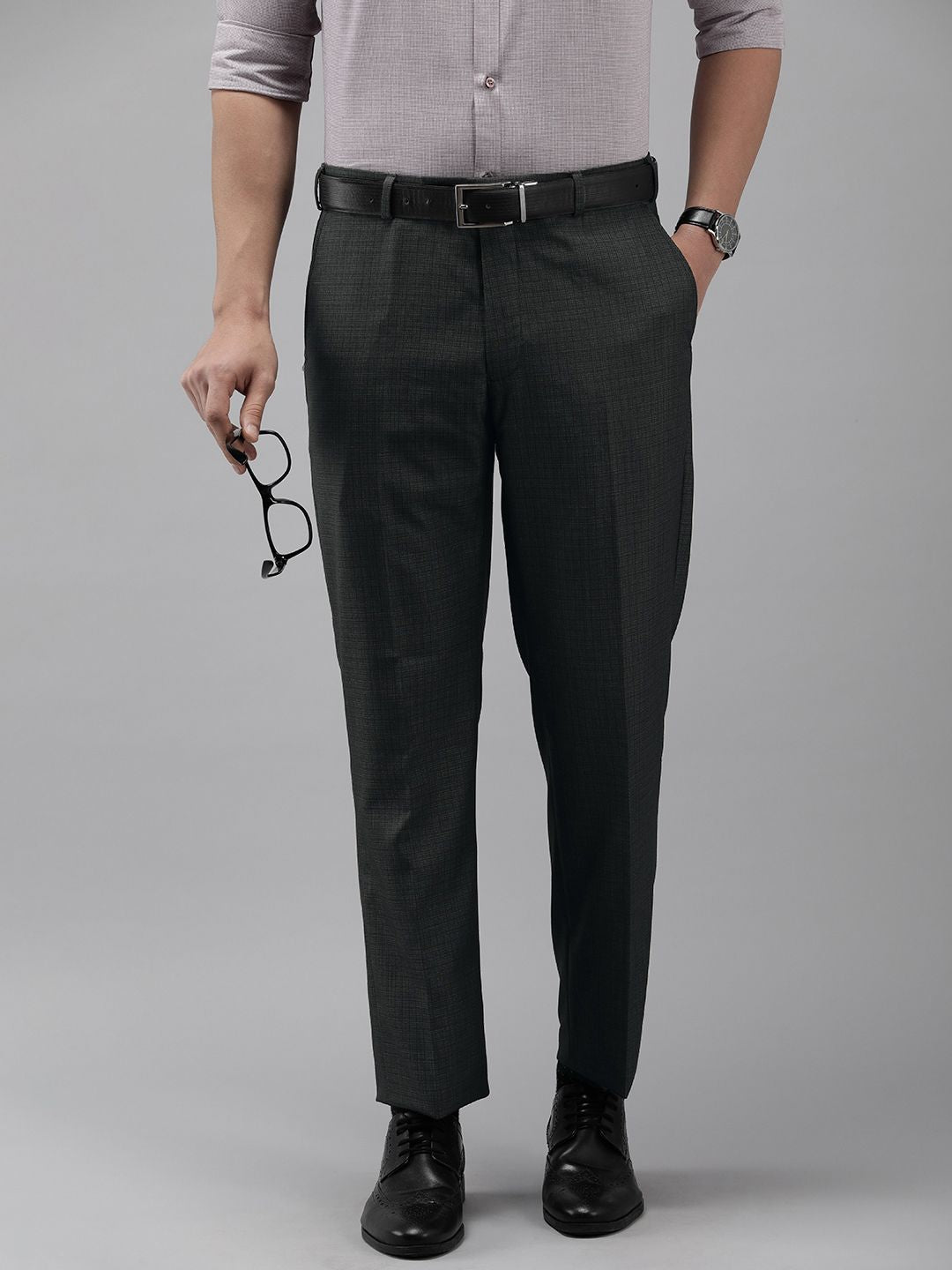 Park Avenue Men Mid-Rise Formal Trousers