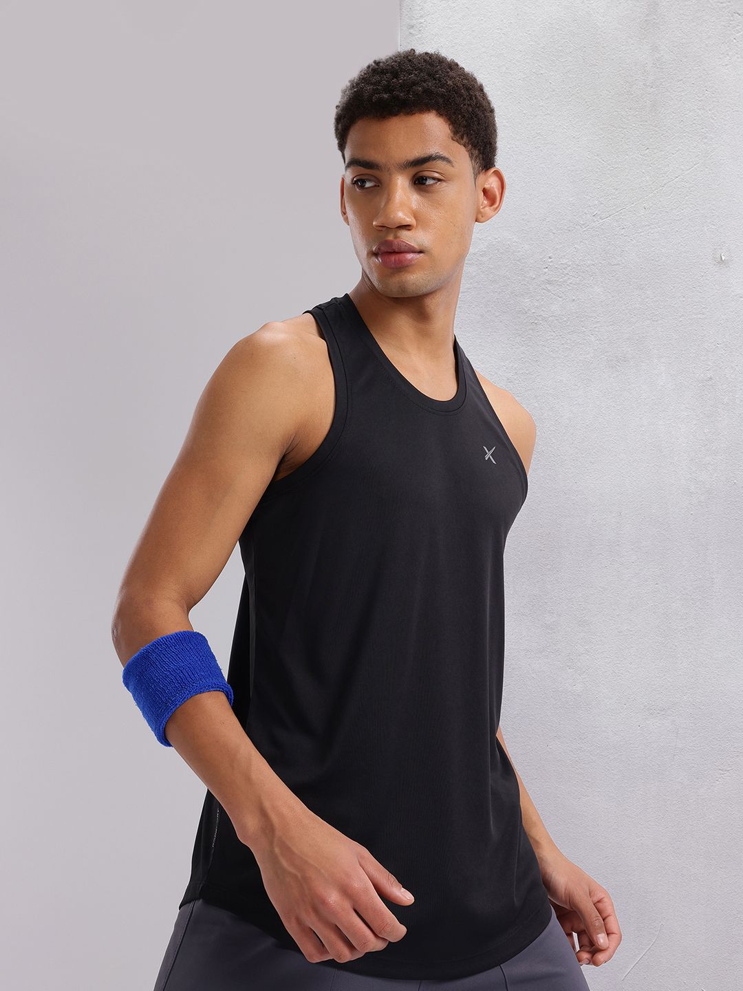 HRX by Hrithik Roshan Typography Print Racerback Training T-shirt