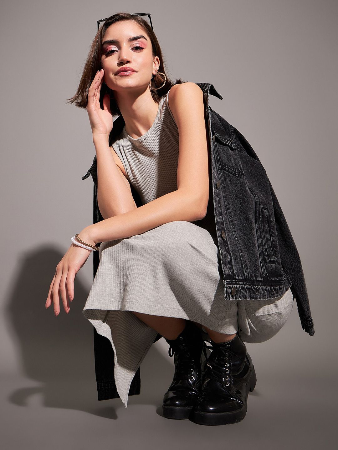 SASSAFRAS Sleeveless A-Line Midi Dress