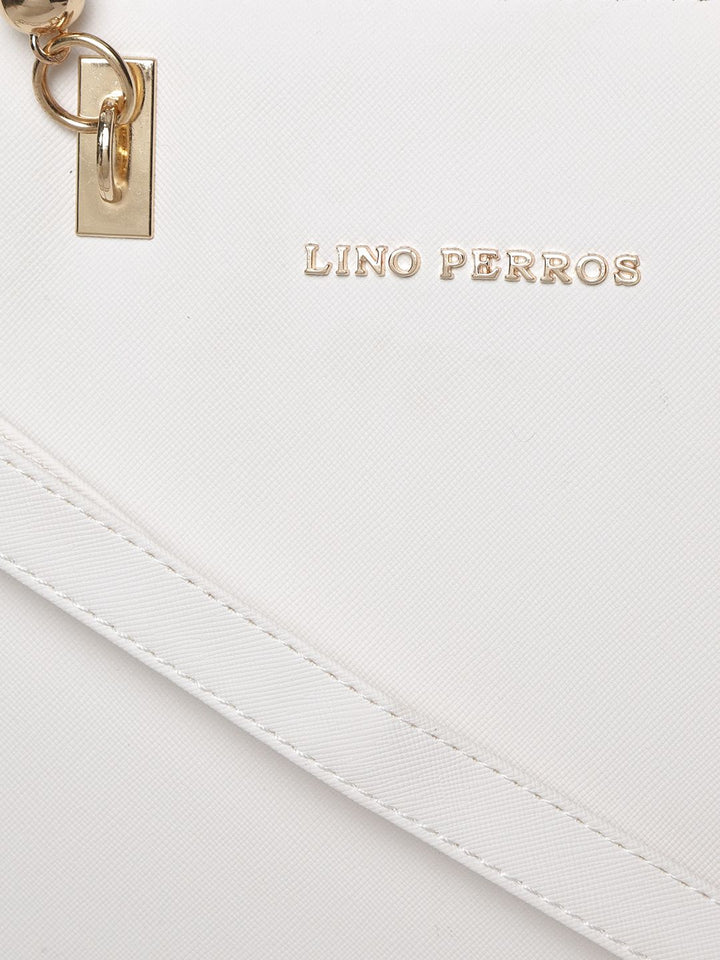 Lino Perros White Solid Handheld Bag