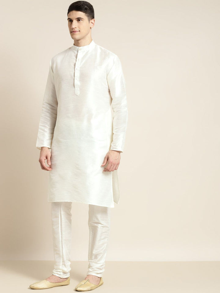 SOJANYA Mandarin Collar Kurta With Churidar & Mirror Work Nehru Jacket