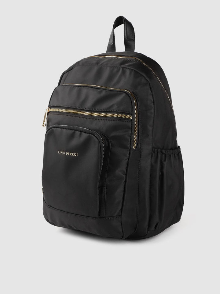 Lino Perros Women Black Solid Backpack