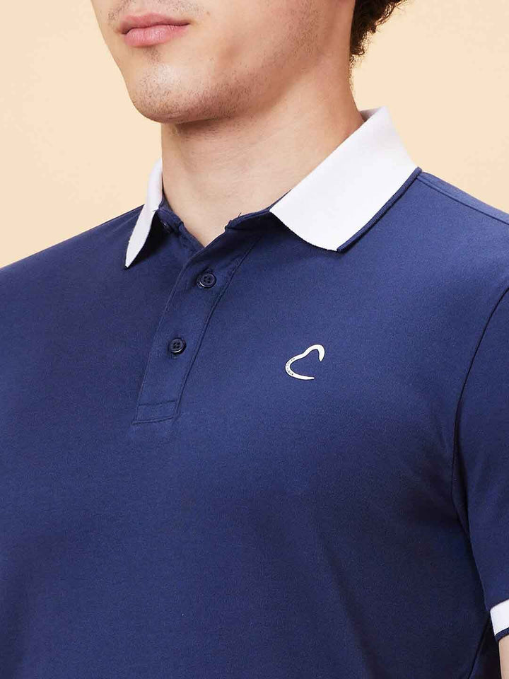 Being Human Polo Collar Cotton Applique T-shirt