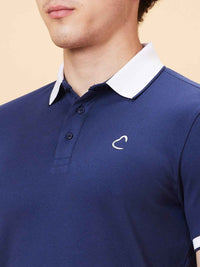 Being Human Polo Collar Cotton Applique T-shirt