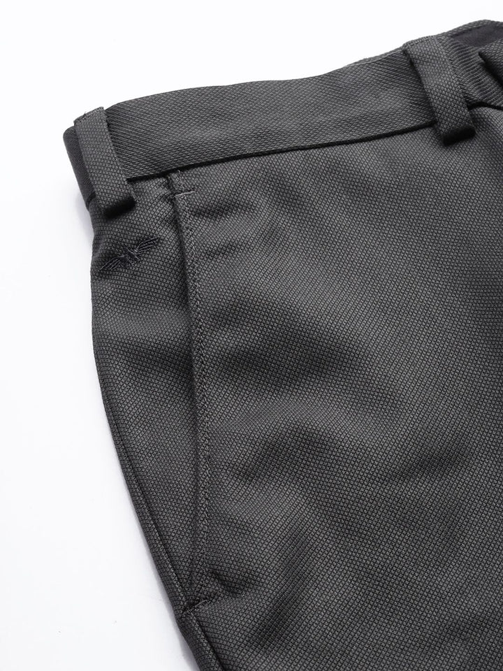 Park Avenue Men Textured Formal Trousers