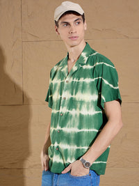 DENNISON Pure Cotton Tie & Dye Oversized Casual Shirt