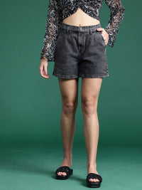 DressBerry Women High-Rise Denim Shorts