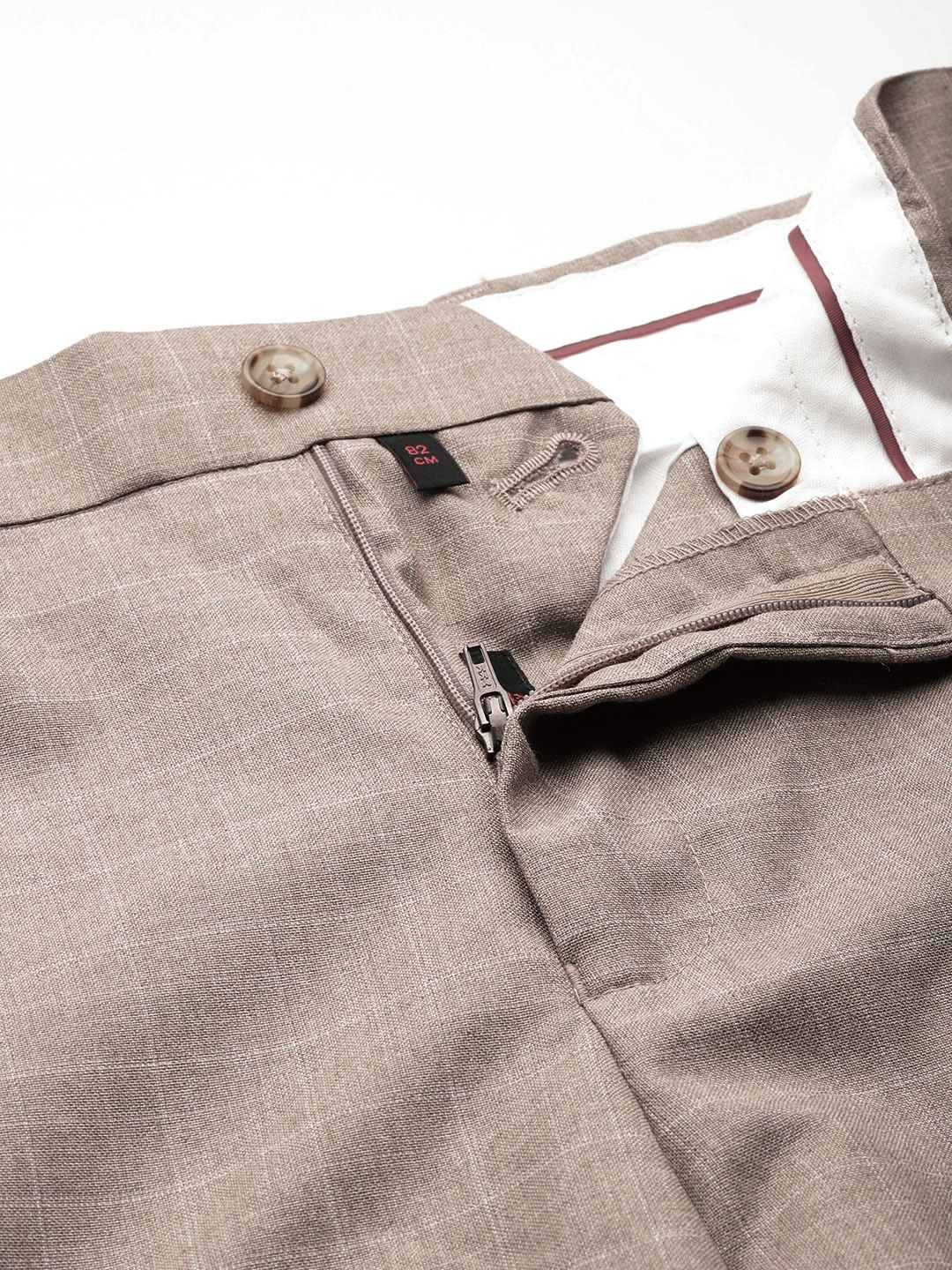 Raymond Men Checked Slim Fit Trousers