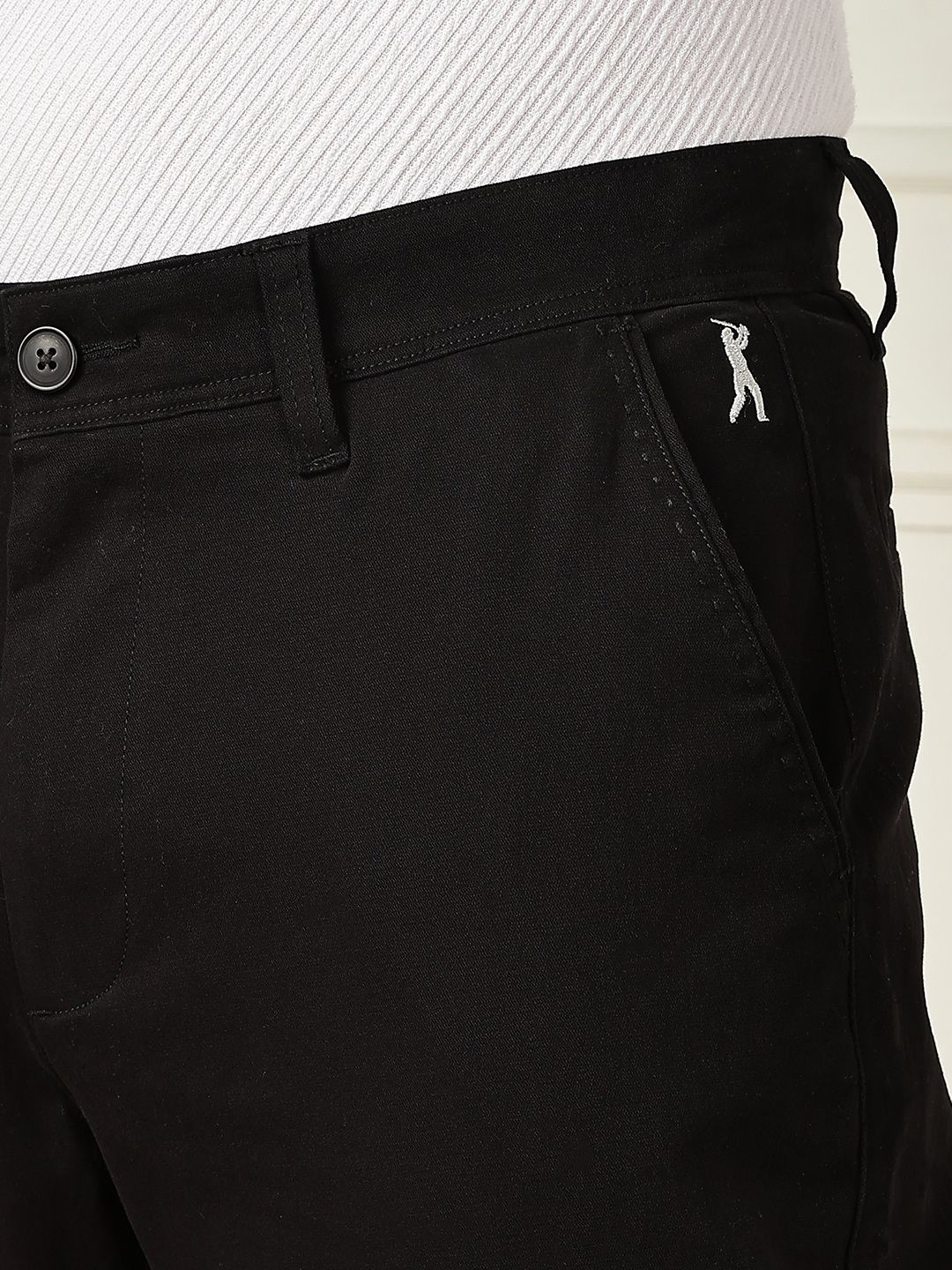 Thomas Scott Men pepejal Smart Straight Fit Mid-Rise Casual Chinos