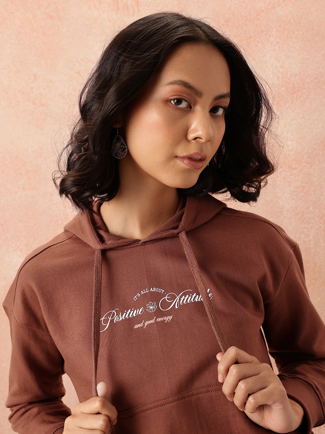 all about you Women Printed Hooded Sweatshirt