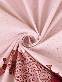 KLOTTHE Maroon & Pink Floral 400 TC Cadar King dengan 2 Sarung Bantal