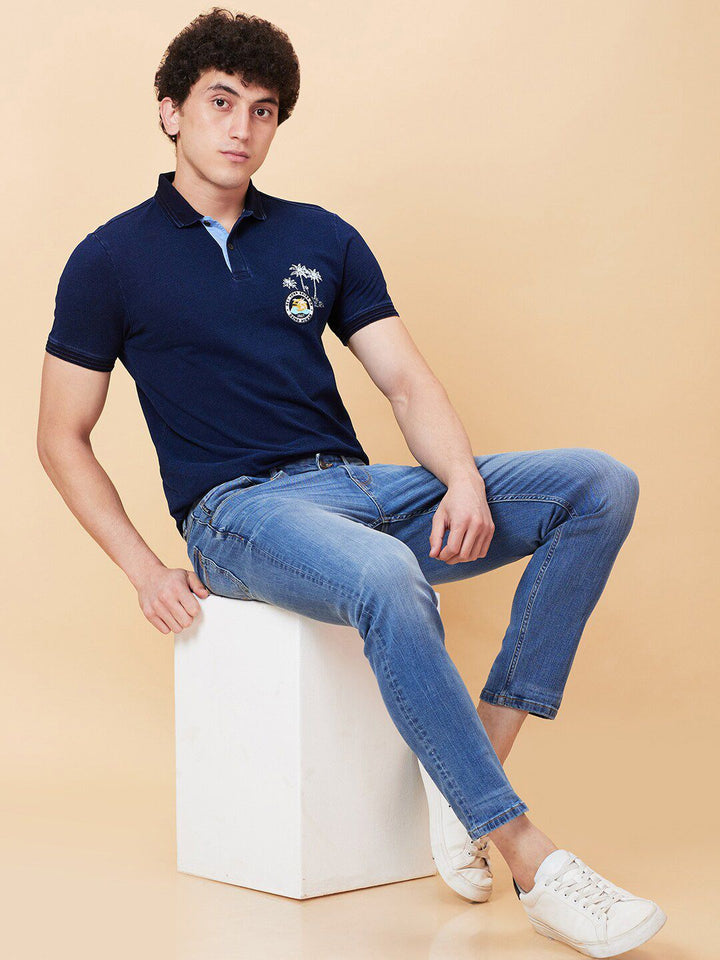 Being Human Cotton Polo Collar Short Sleeves Casual T-shirt