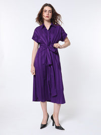 RAREISM Striped A-Line Midi Dress