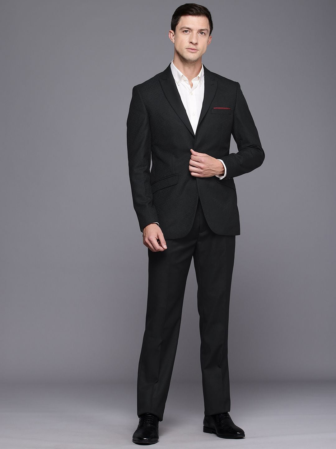 Raymond Diri Reka Bentuk Tekstur Tunggal Breasted Contemporary Fit 2 Piece Formal Suit