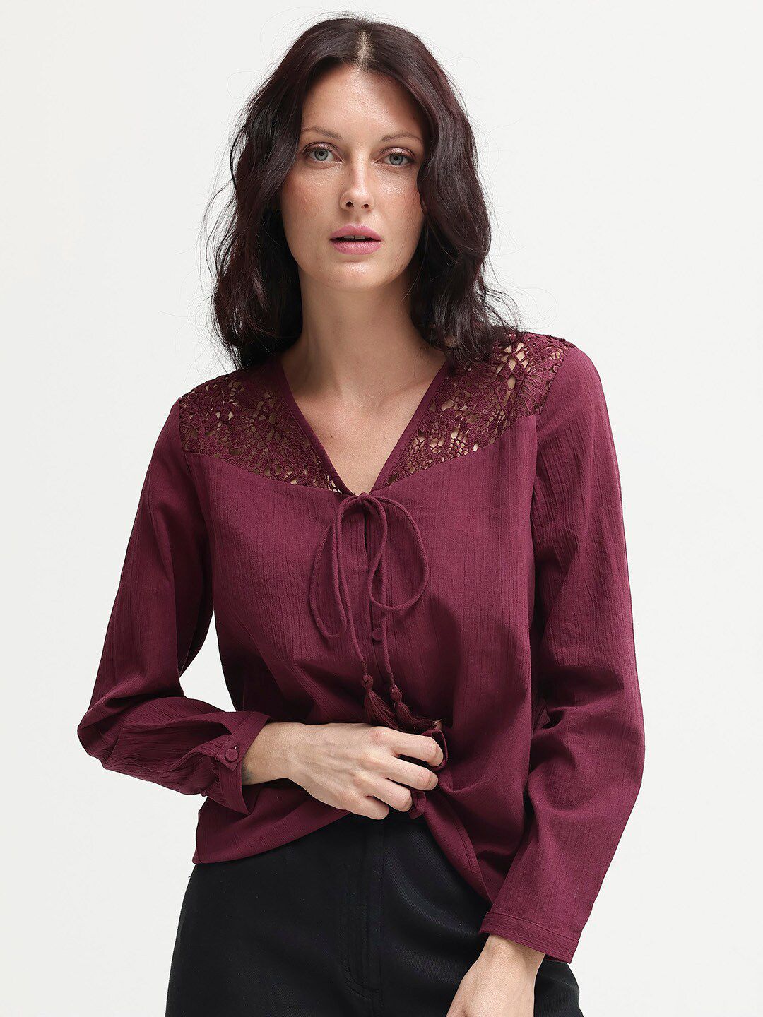 RAREISM Cotton Styled Back Top